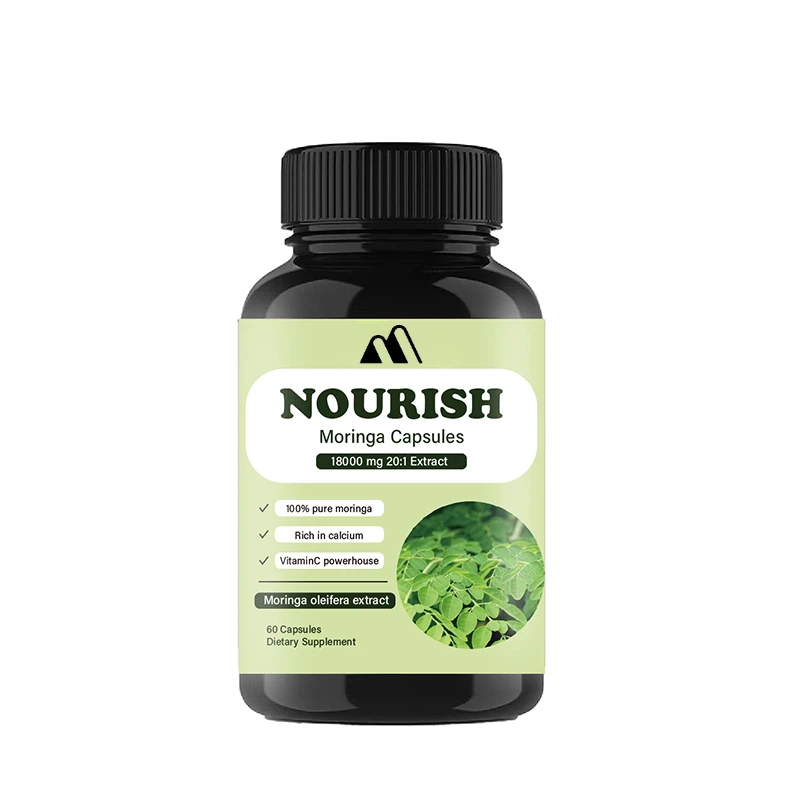 Moringa Capsules | 100% Pure Moringa Leaf Powder Supplement | Gluten Free Moringa Powder Supplement