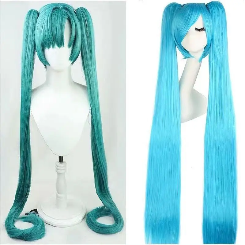 ‌ VOCALOID Miku cosplay pruik - dubbele staart haarclip, anime karakter prop, Vocaloid concertaccessoires