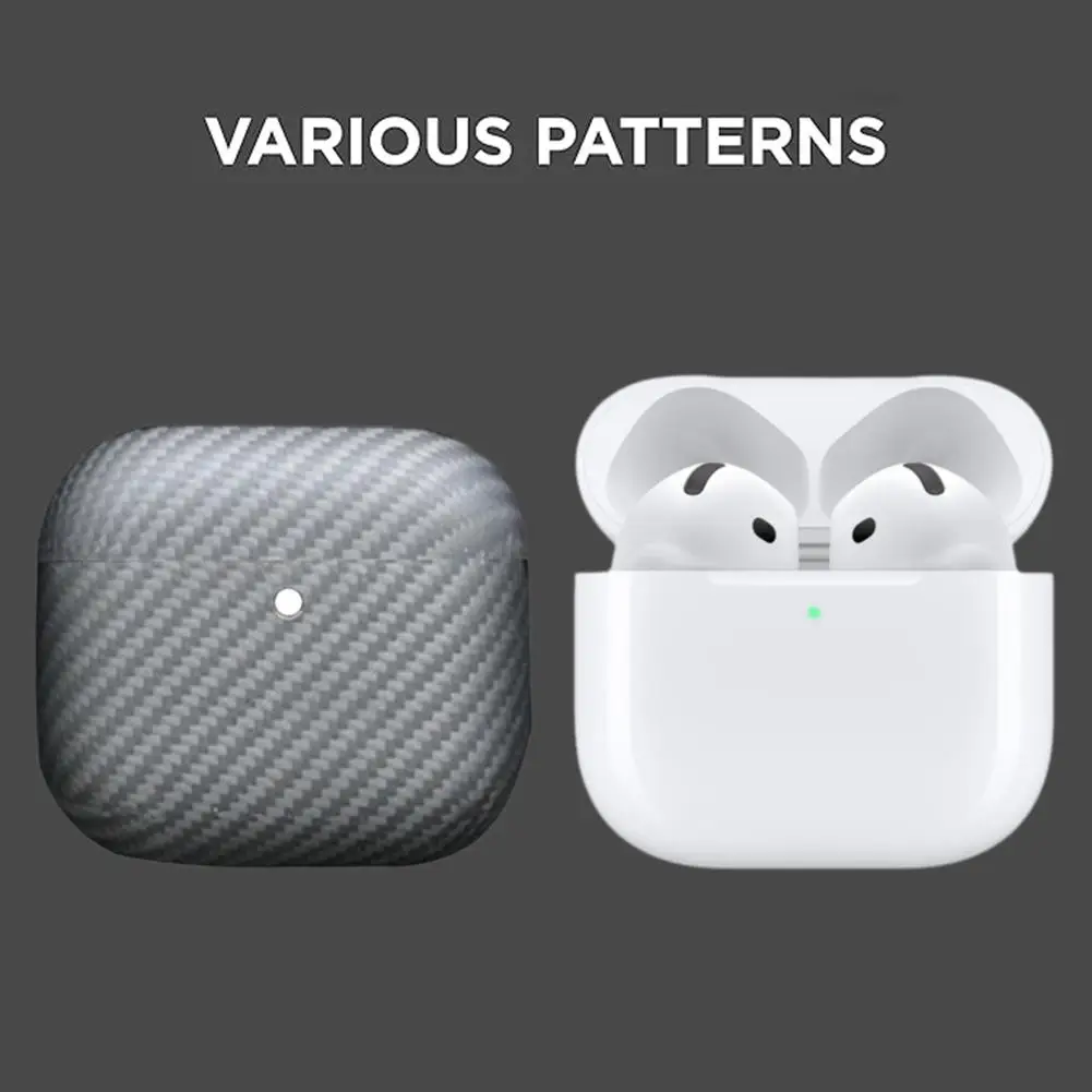 Really Carbon Fiber Case For Airpods 4 600D Ultra-thin Earphone Shell 600D Fine-grain Aramid Fiber For Airpods 4 (2024) Cov W9E8