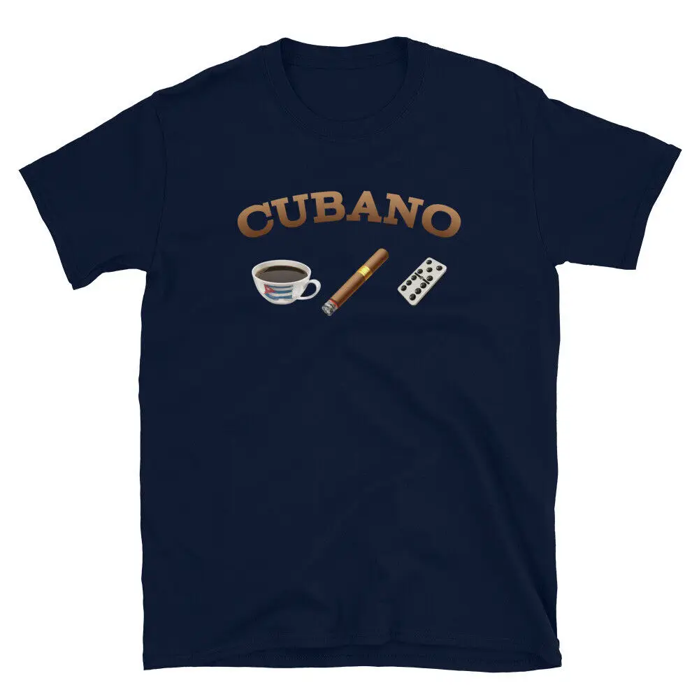 Cuban Shirt Cigar Coffee Domino Cuba Shirt Unisex   Tees High Quality 100%Cotton Short Sleeve