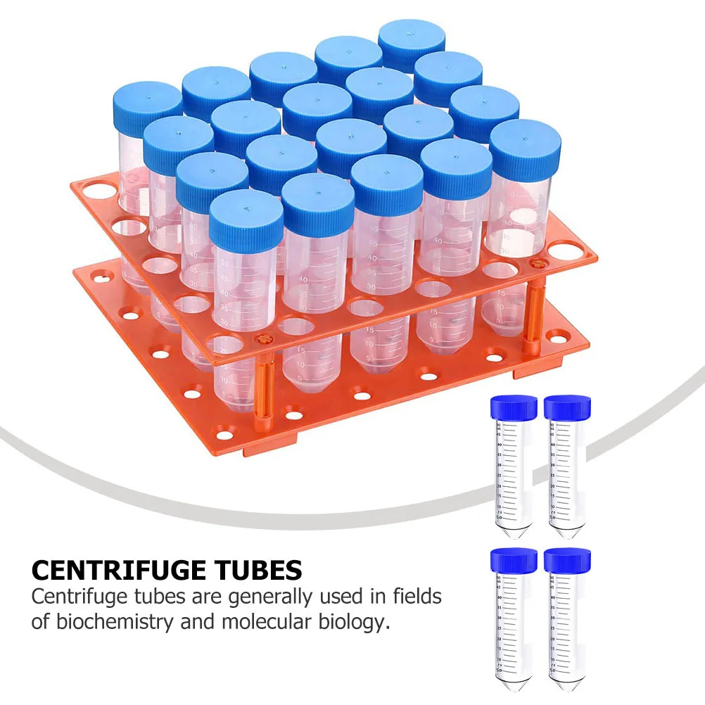 

50pcs 50Ml Conical Bottom Tubes Plastic Laboratory Test Tubes For Science Experiment Precision Measurement Vials