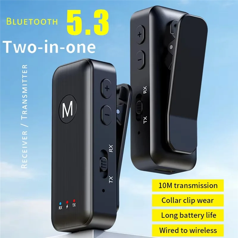 

B92B-Wireless Aux Audio Adapter Bluetooth 5.3 Transmitter Receiver 3.5Mm Auxiliary For TV Car Headphones