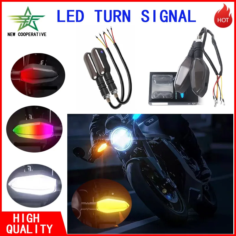 Motorcycle Projection Turn Signal  Electric Vehicle Floor Light  Colorful Atmosphere LED Atmosphere Turn Signal Warning Light