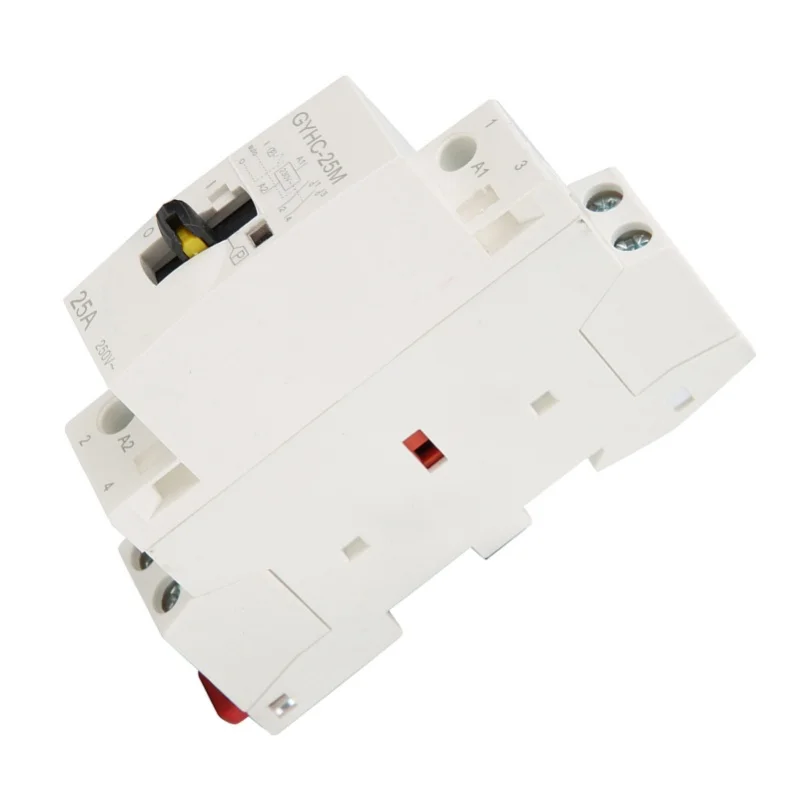 ZK202P 25A 220V 50Hz DIN-rail huishoudelijke AC-schakelaar met handmatige bedieningsschakelaar