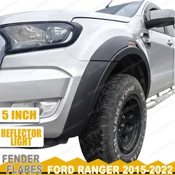 LED Fender Flares Wheel Arch Protector For Ford Ranger T7 T8 2015-2022 Wildtrak XL XLT LIMITED OFF-ROAD Car Accessories