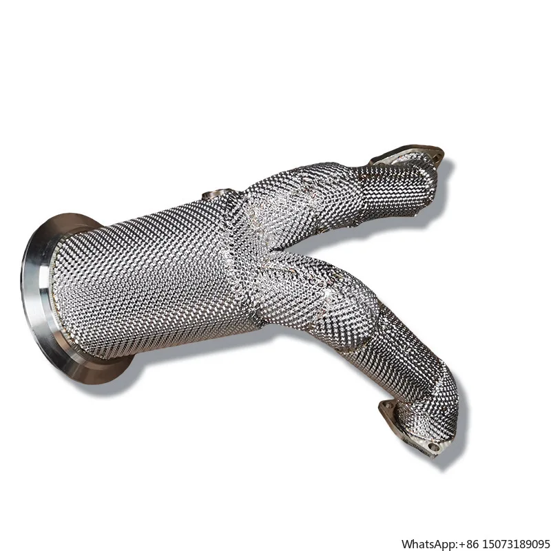 5.High Performance Stainless Steel High-Flow Front Pipe With Catalytic Converter for  S4