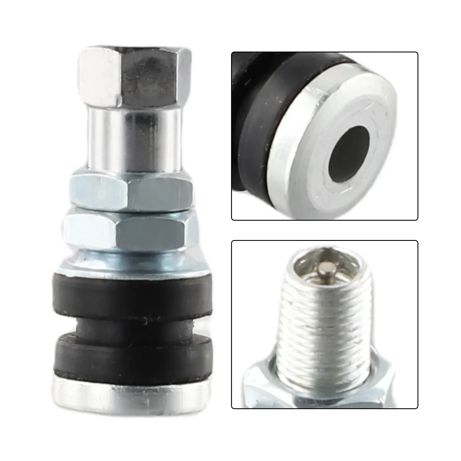 Metal Silver Car Tubeless 2pcs Car Tubeless Dust Silver Tire Valve Short Stems Valve Stems For Car Accessories