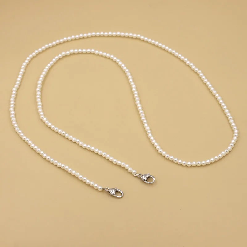 120cm Phone Case Chain Women Jewelry Imitation Pearl Long Chain Shoulder Strap for Bag Anti-Lost Mobile Phone Lanyard