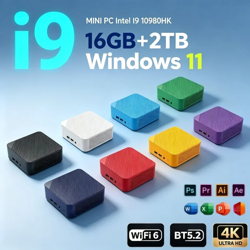 超小型ゲームミニpc-win11-intel-i9‑10980hk-16gbメモリ-2tb-ssd-bt52-ポータブル小型デスクトップコンピューター-家庭用ゲーム・仕事用