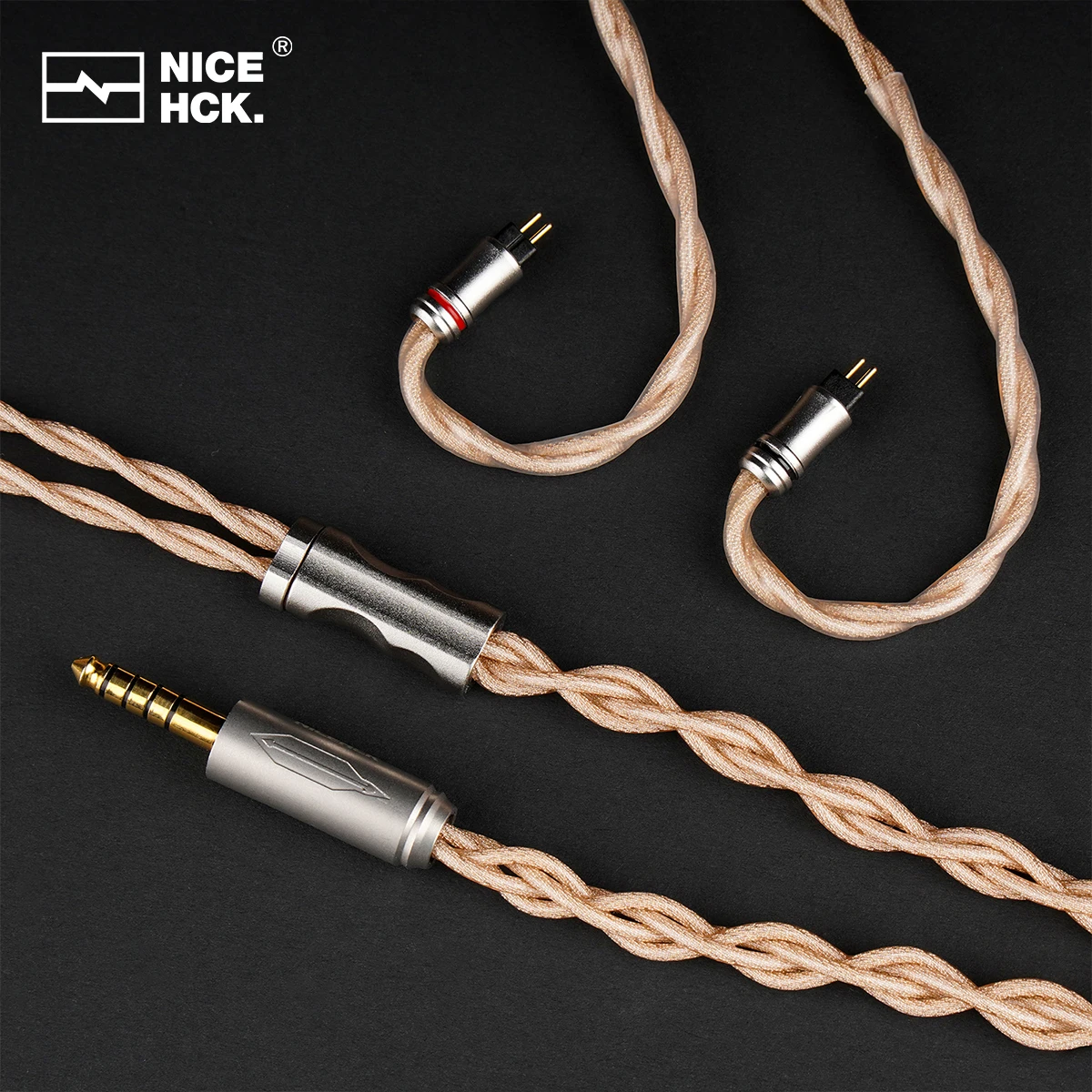 

NICEHCK WabiWind Silver Plated High Conductivity Copper+Silver Foil+Oil Soaked HiFi IEM Cable 4.4mm OFC 2Pin for Davinci NX8 Que