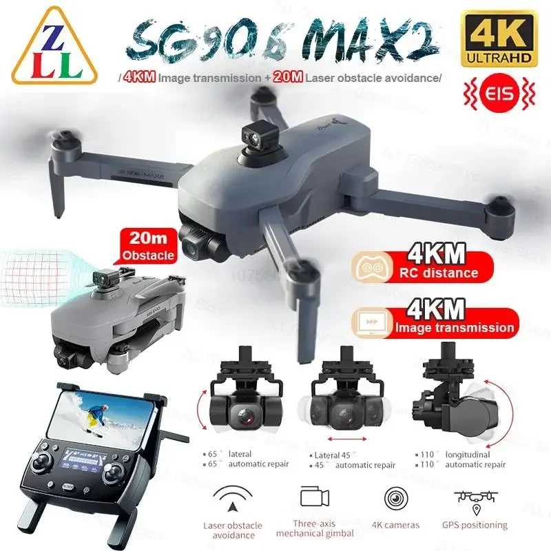 

SG906 MAX2 Drone 4K Professional HD Camera FPV Drones 5G GPS 3-Axis Gimbal Laser Obstacle Avoidance RC Quadcopter Dron