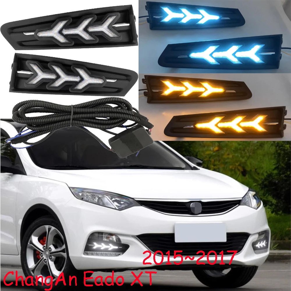 

car bumper headlight Chan An eado XT daytime light 2015~2017y DRL car accessories LED headlamp chang an eado XT fog light