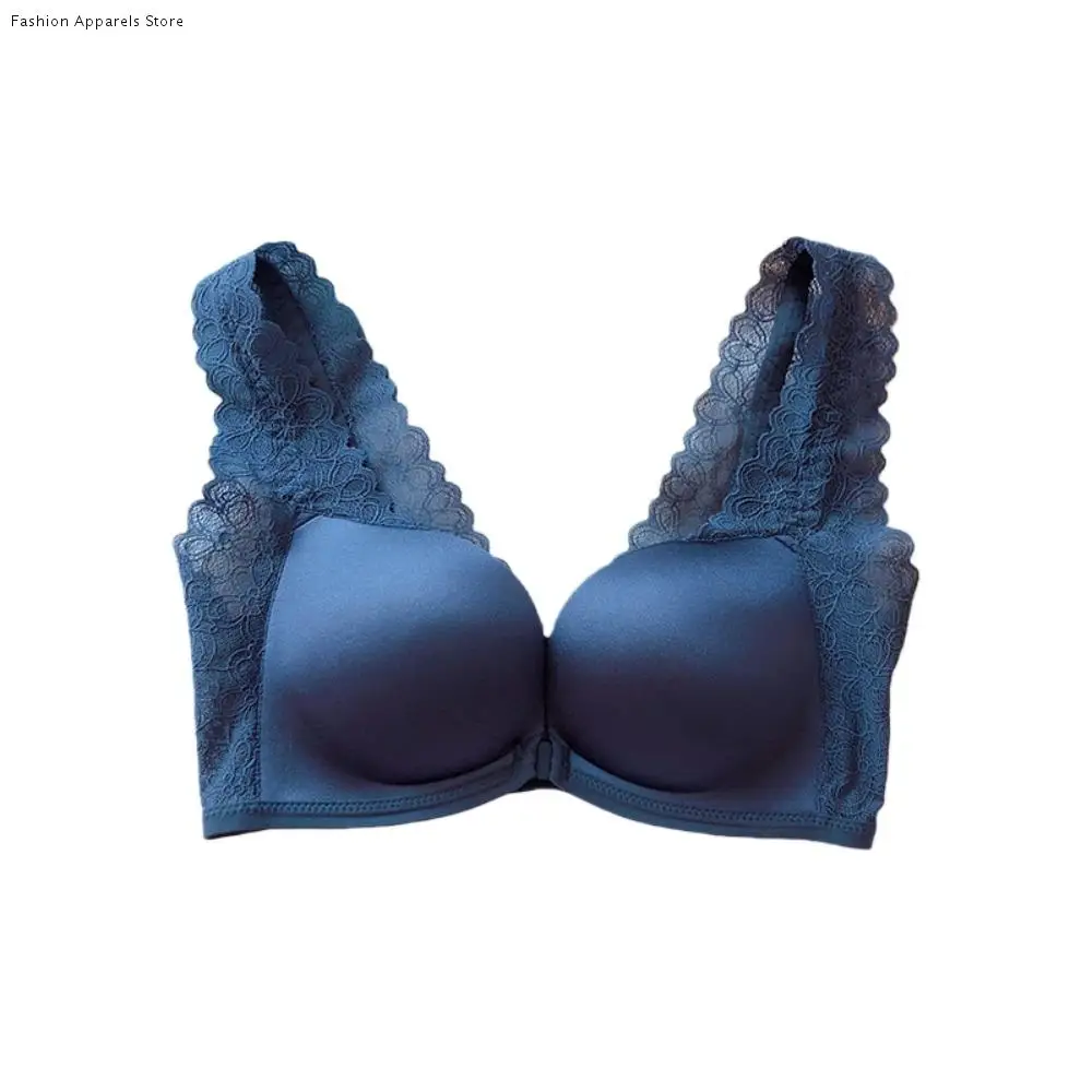 

Кружевной кружевной бюстгальтер с пряжкой спереди, бесшовный красивый бюстгальтер сзади, беспроводной бюстгальтер с глубоким V-образным вырезом, небольшая грудь, антипровисающее белье