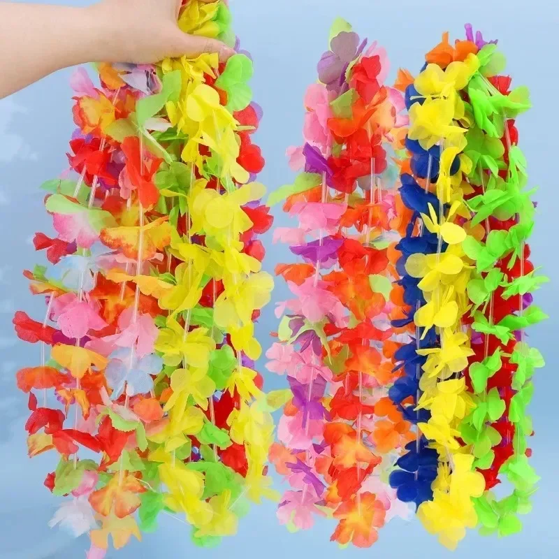 هاواي إكليل قلادة الصيف الشاطئ الاستوائي موضوع حفلة زهرة اصطناعية إكليل الزفاف حفلة عيد ميلاد الديكور بالجملة