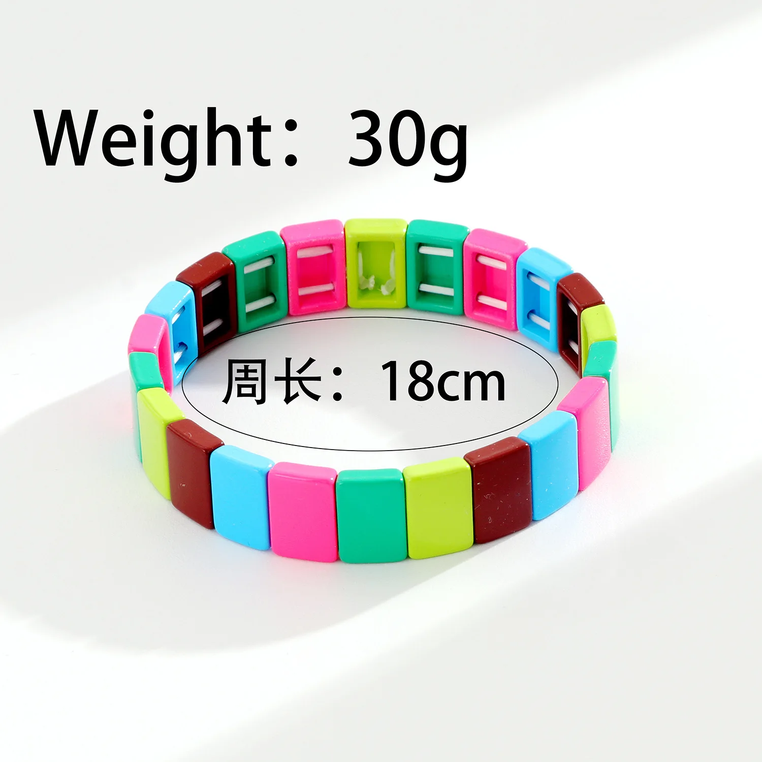 Goldfarbene Perlen Damenarmband 8*12mm Boho Elastisches Perlenarmband Damen Schmuckzubehör – Detail 4