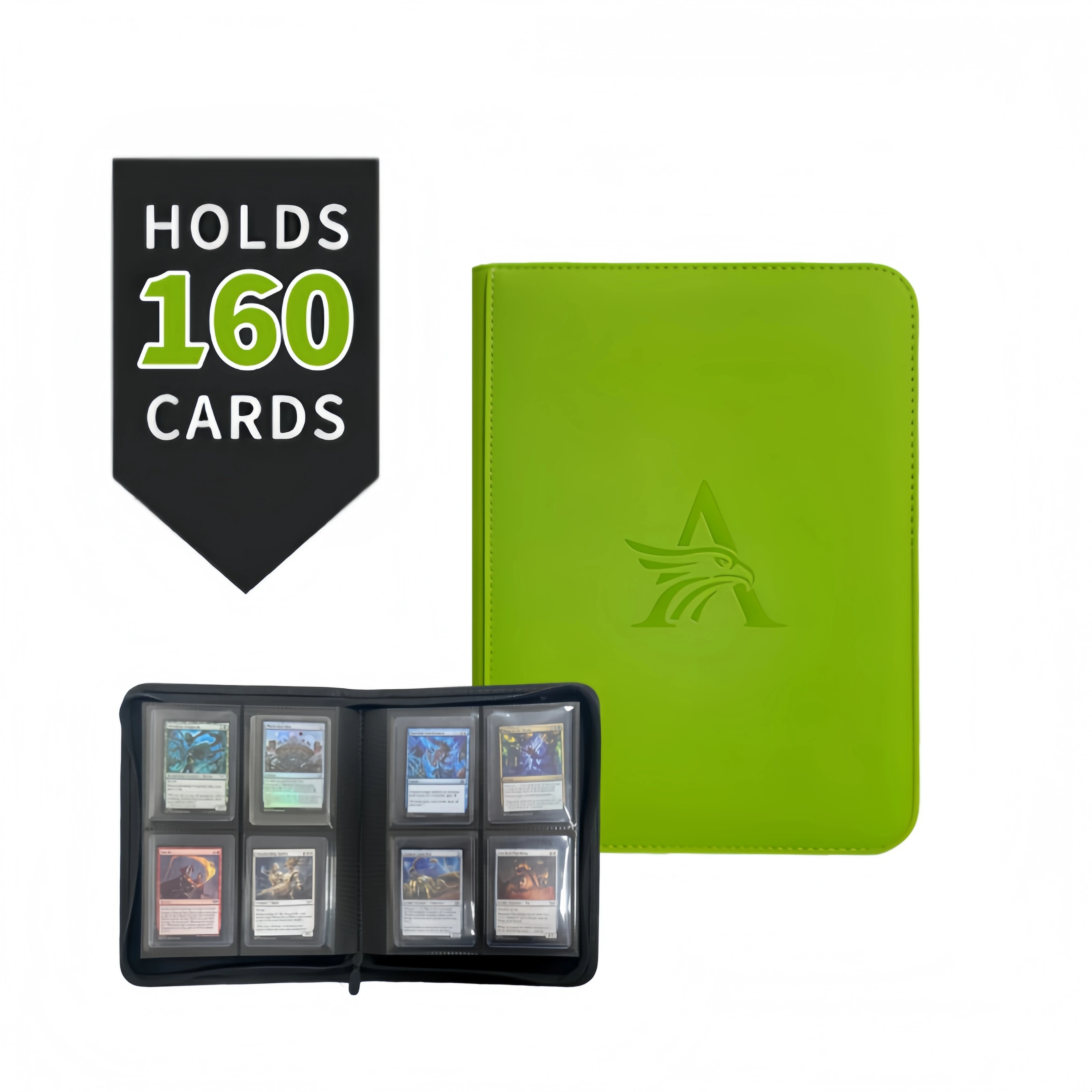 TopLoader 4-Pocket Kaartenmap (160 Kaarten) – Zwart/ Industriële opbergmogelijkheden voor TCG- & sportkaarten. Verzamelaarsdroom