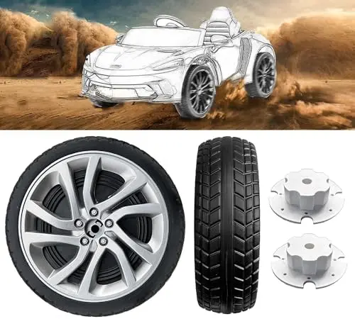 

Комплект из 2 штук: 26-сантиметровые цельнолитые шины EVA для Power Wheels - Обновление шин и колес Alligator для автомобилей/внедорожников/квадроциклов