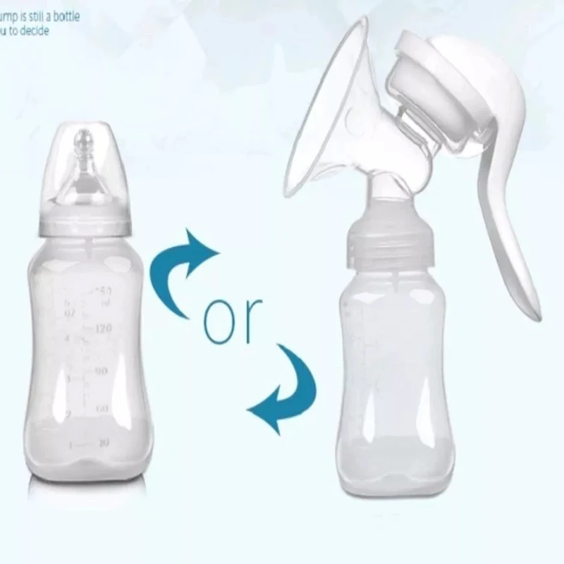 Manual breast pump, imitation breastmilk design nipple, a bottle of dual-use, directly after sucking milk storage pollution-free