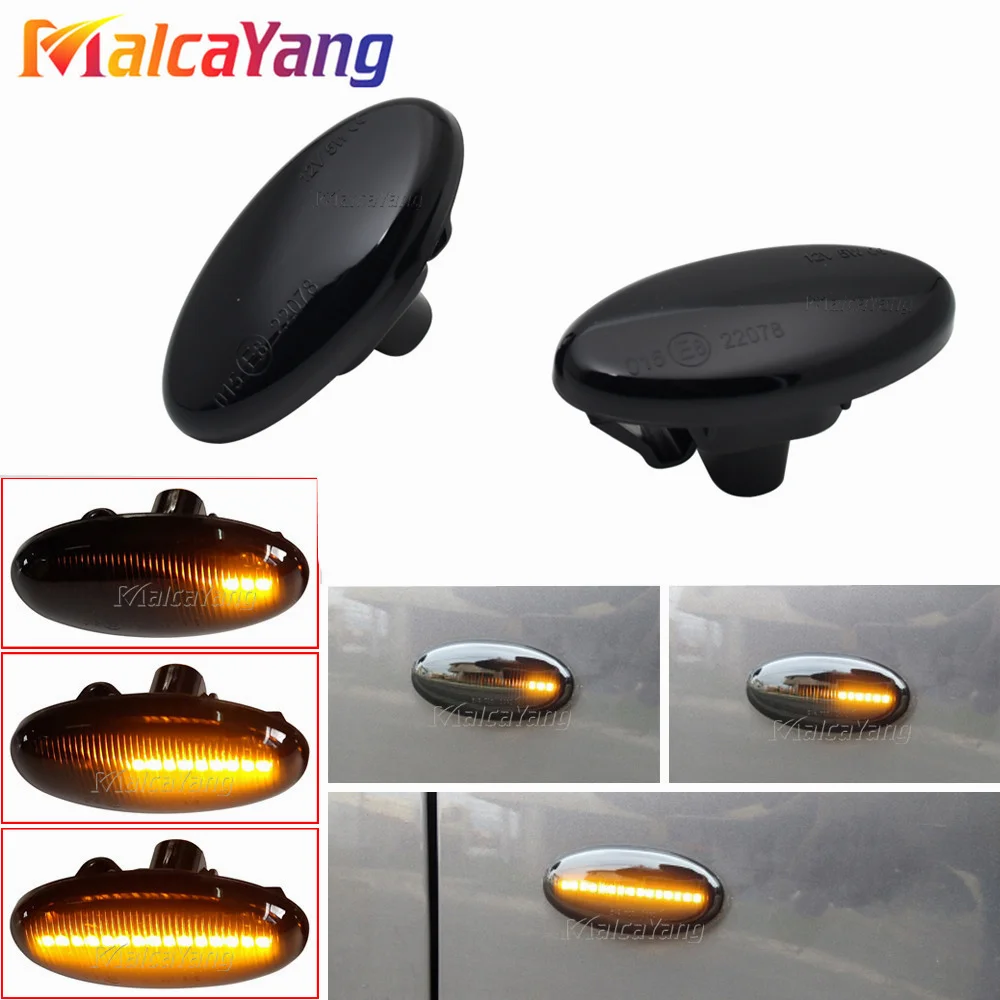 2 Pieces LED Dynamic Turn Signal Side Marker Light Sequential Blinker Light For Mazda 2 For Mazda 3 5 6 BT-50 MPV Car Styling