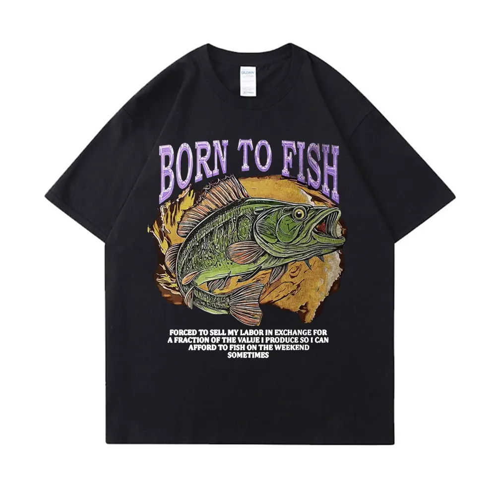 

Buy A Man Eat Fish He Day Teach Fish Man To A Lifetime Funny Meme T Shirt Unisex Casual Cotton T-shirt Men Cotton Oversized Tees