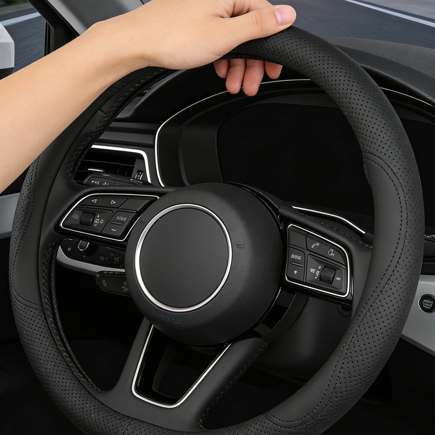Auto Steering Wheel Cover Fit Toyota Tacoma 4Runner Hilux Prado Lexus GX470 LS400 Anti-slip Breathe Car Steering Wheel Protector