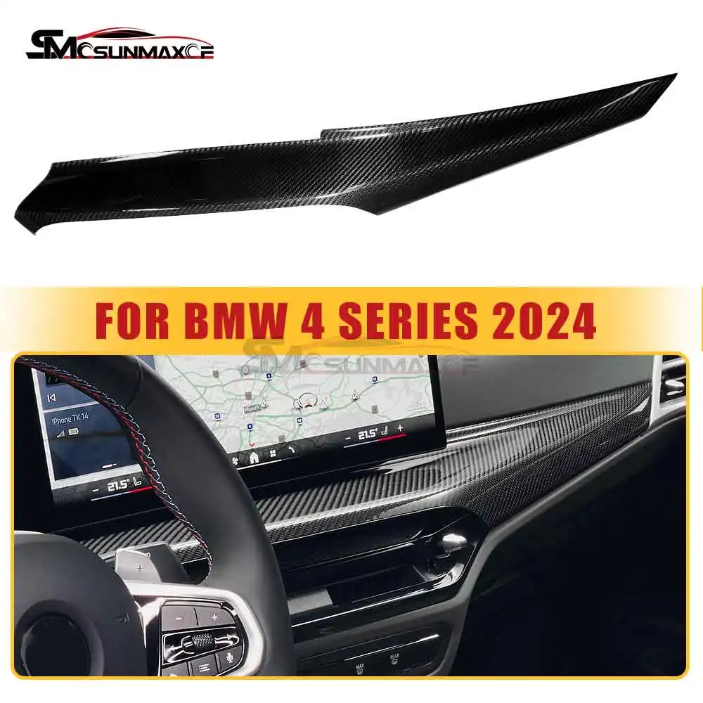 Real Carbon Fiber Car Interior Control Dashboard Cover Trim For BMW 2 3 4 Series 2025 G42 G20 G22 G23 G26 M2 G87 G80 G81 G82 G83