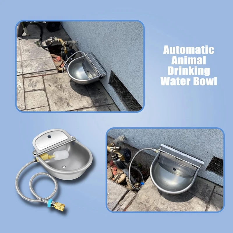 Automatic Animal Drinking Water Bowl Livestock Farm Water Trough Dispenser Animal Utensils