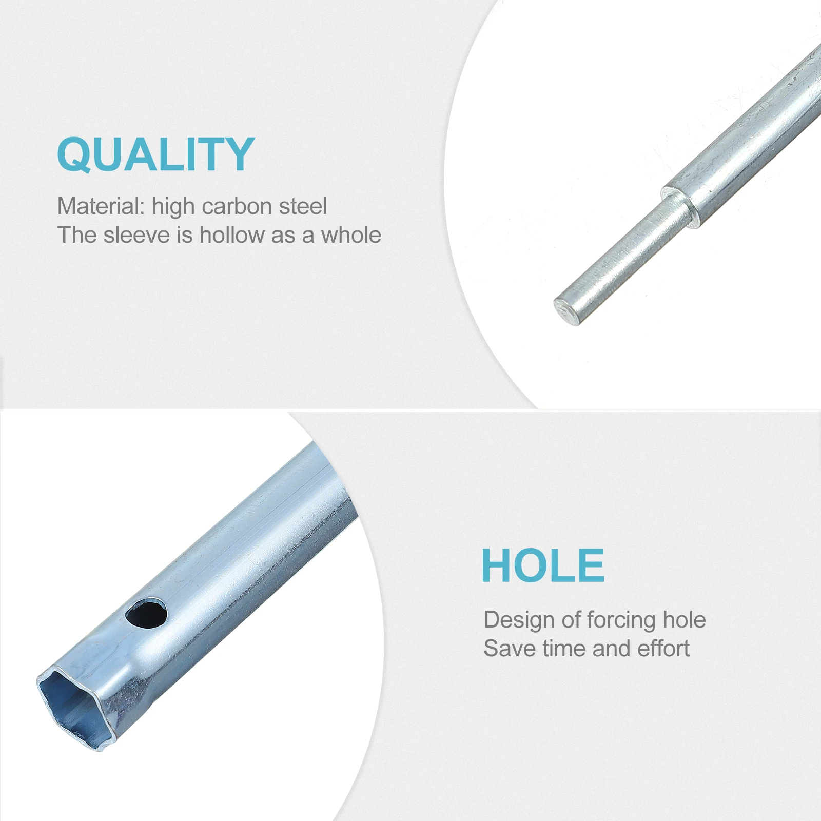 

High Carbon Steel Spanner Wrench Set for Shower Repair Universal H Tools Hollow Design Galvanized Surface Saving Time Gifts