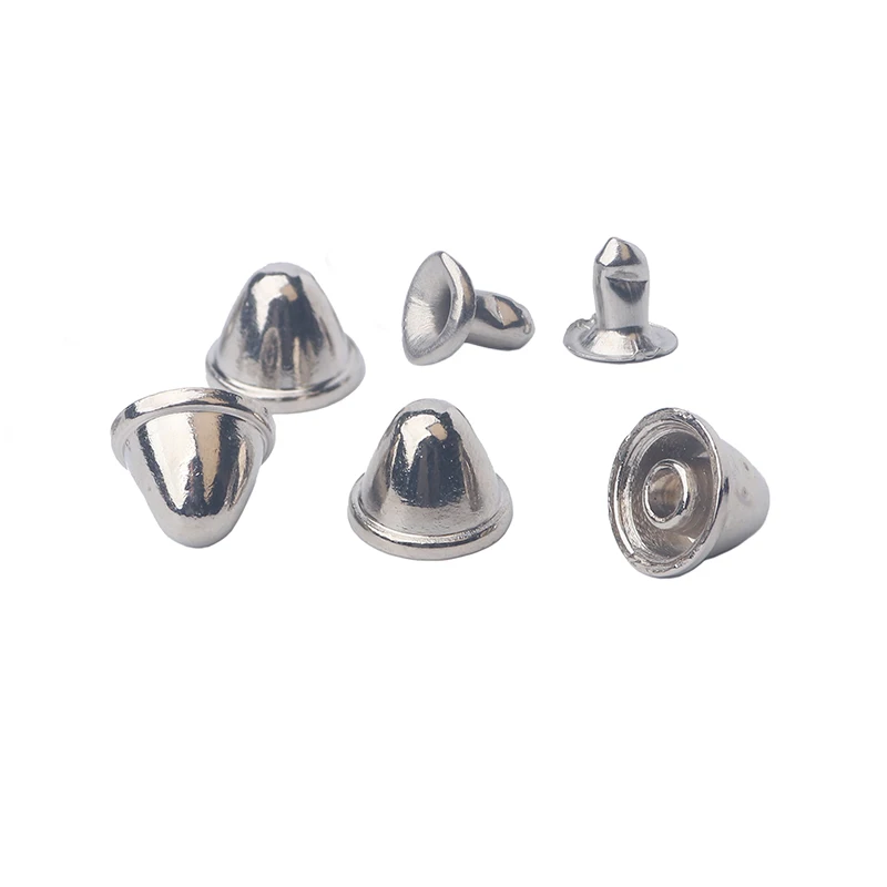 100sets 9.5x7.5mm Zinc Alloy Cone Rivets Studs Spots Nailhead Spikes Bracelet Clothes DIY Garment Accessory