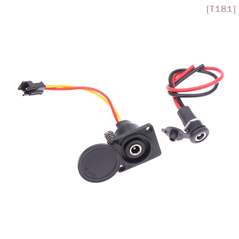 Conector de Carregamento para Bicicleta Elétrica: Linha de Saída de Bateria de Lítio com Base Redonda Macho e Fêmea DC2.1 / 2.5 - Plugue e Soquete de Carregador
