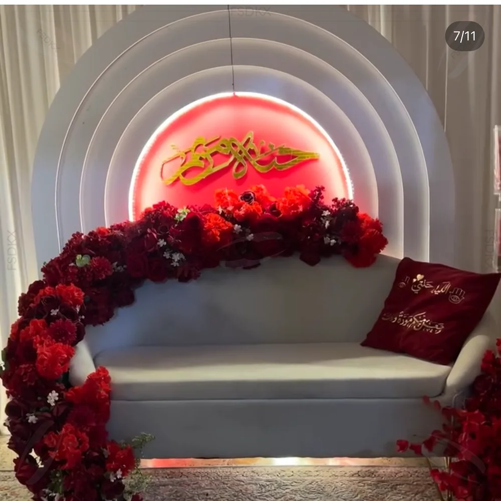 

New Style PVC Acrylic Wedding Arch Backdrop Design 3D Decoration Wall Backdrop