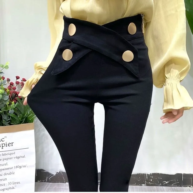 Large-sized Leggings Women Can Make Them Look Slimmer Tuck Abdomen Stretch Tight Tight-fitting Magic Pants for Women High Waists
