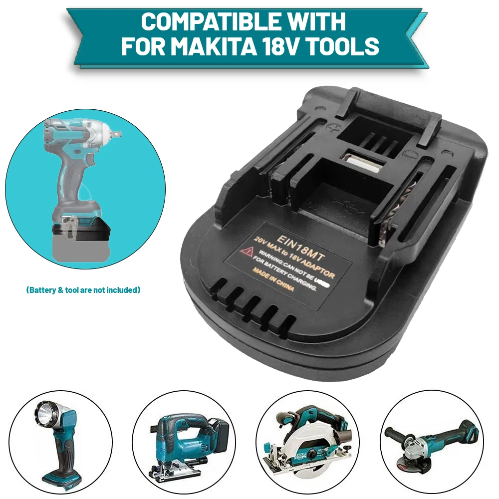 Adapter For Einhell 18V  Li-ion Battery Convert to for Makita 18V Use for Makita 18V Battery Cordless Power Tools (Adapter Only)