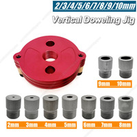 2-10mm Bushing Dowel Jig Kit Self Centering Vertical Drill Guide Locator Woodworking Aluminum Alloy Pocket Hole Puncher