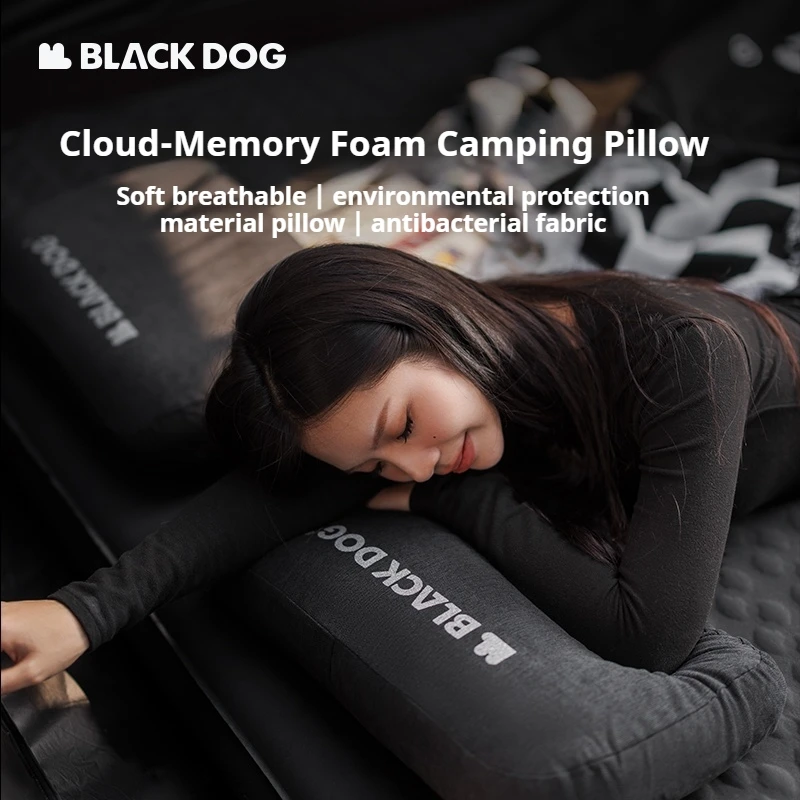 Naturehike-Blackdog Camping Pillow Outdoor 190T Memory Foam Cotton Travel Neck Nap Ultralight 0.79kg Portable Sleeping Pillow