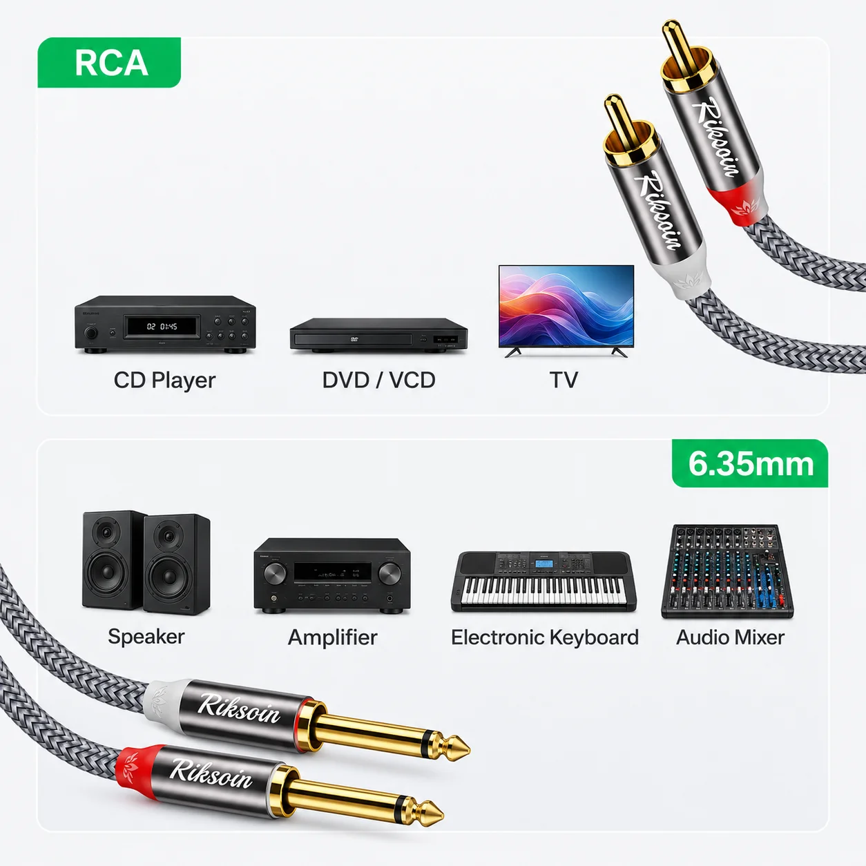 Riksoin デュアル RCA - デュアル 6.35mm - Audio Music Mixer のレビューと価格