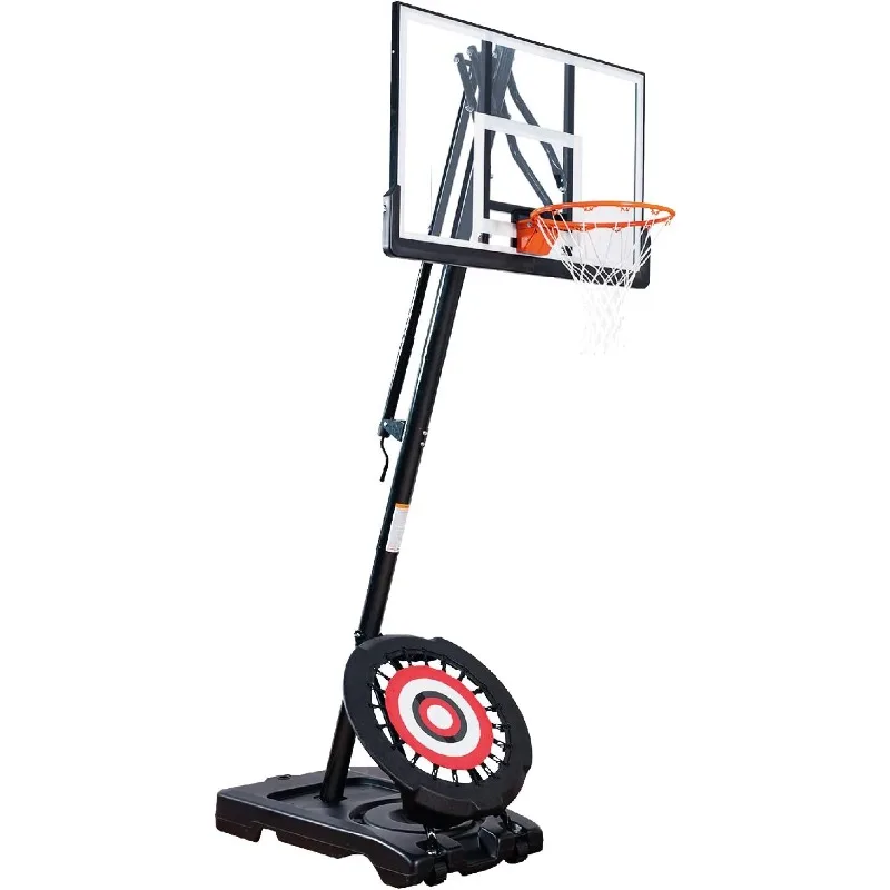 

Portable Basketball Hoop with 7.5-10 Ft. Adjustable Height & Rebounder