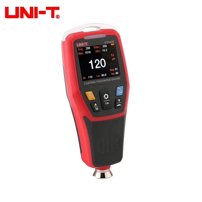 UNI-T Coating Thickness Gauge UT343E Color Screen With Bluetooth Data Transmission Vehicle Paint Meter FE/NFE Paint Film Tester