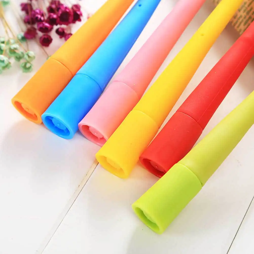 

12 pcs Colorful Finger Shaped Ballpoint Pens Smooth Writing Portable Stationery For Office School Graduation Gift Employee