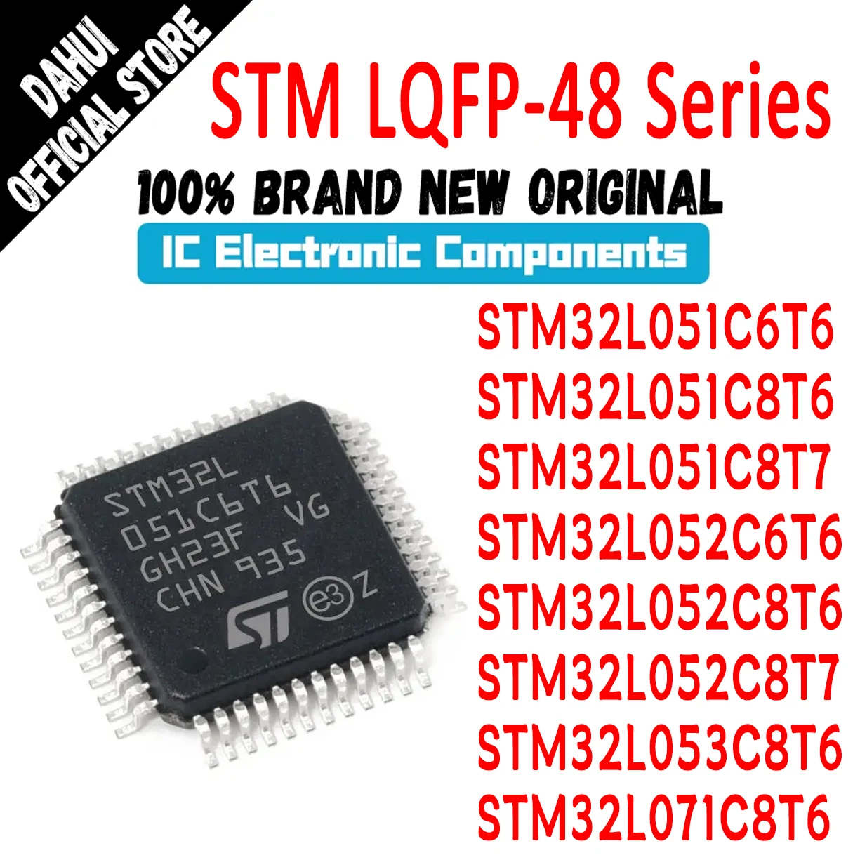 

STM32L051C6T6 STM32L051C8T6 STM32L051C8T7 STM32L052C6T6 STM32L052C8T6 STM32L052C8T7 STM32L053C8T6 STM32L071C8T6 IC MCU Chip LQFP