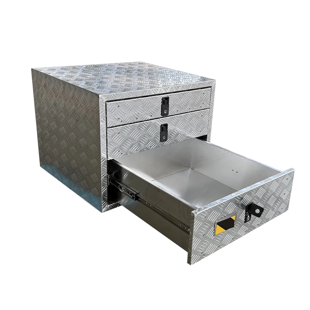 Premium Quality and Design 3 Drawer Aluminium Truck Box for Tools Durable Tool Boxes
