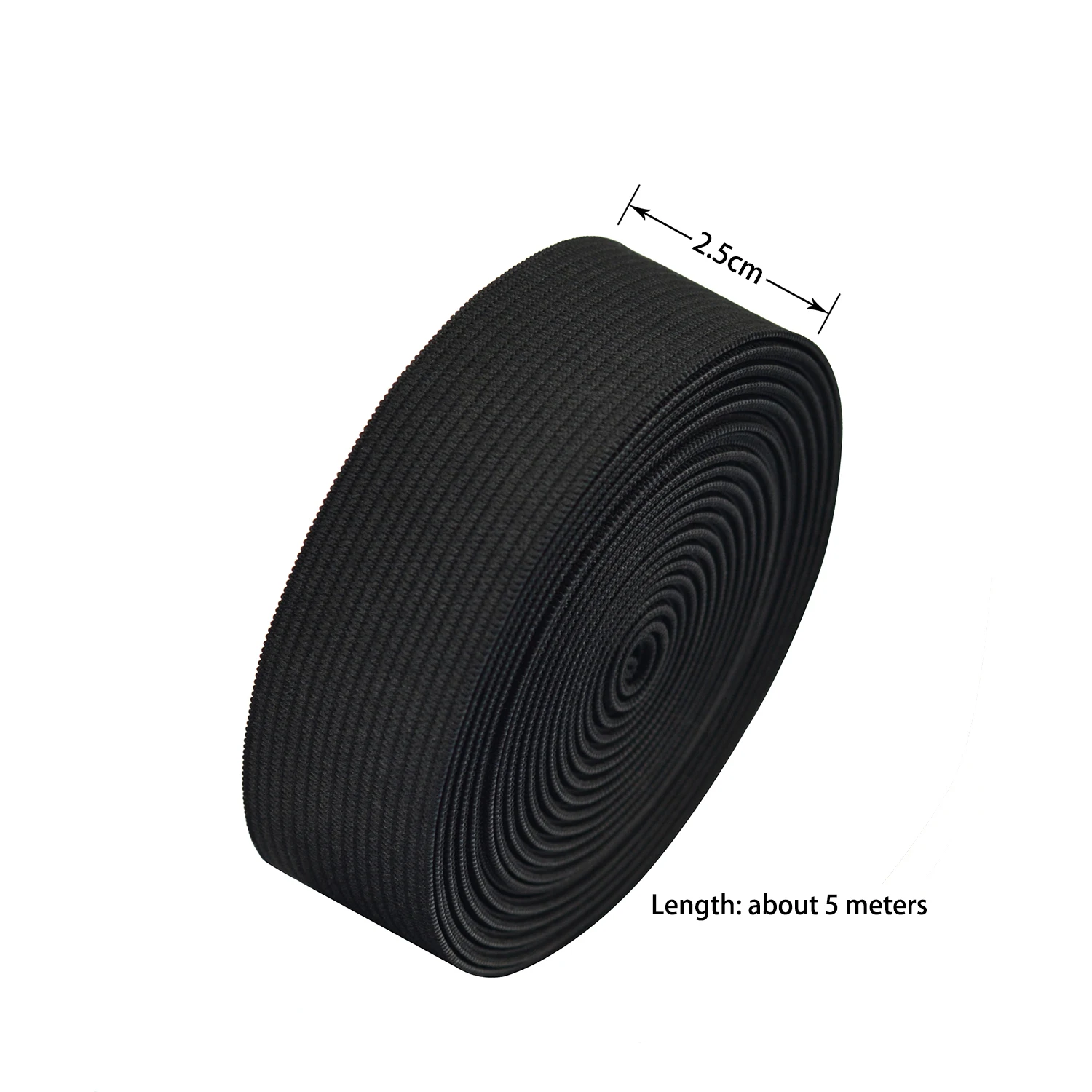 5M/Roll Elastic Wig Band for Holding Wigs 2cm/2.5cm/3cm Width Sewing Headband DIY Wig Accessories Black Wig Elastic Bands