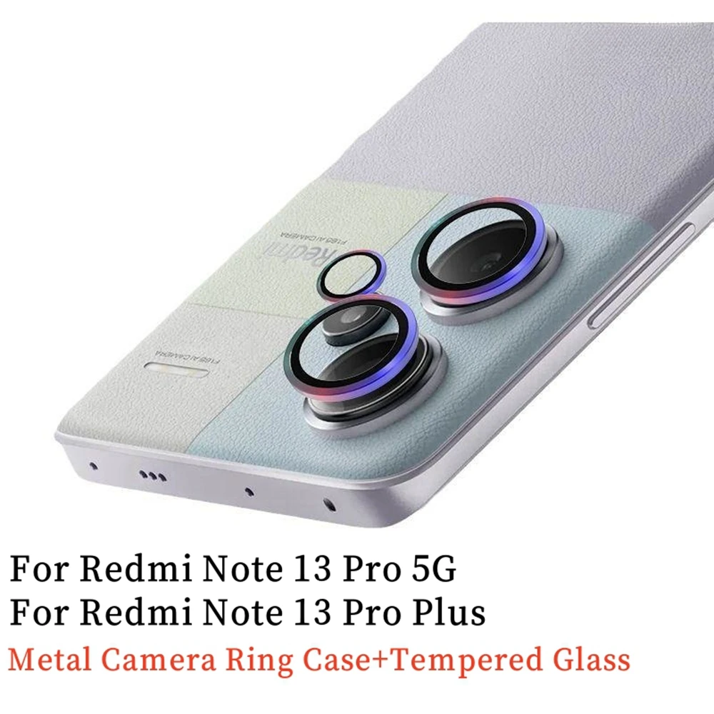 Metal Lens Glass Ring For Redmi Note 13 Pro Note13 Pro 5G Lens Protector Case For Xiaomi Redmi Note 13Pro Plus Camera Cap Cover