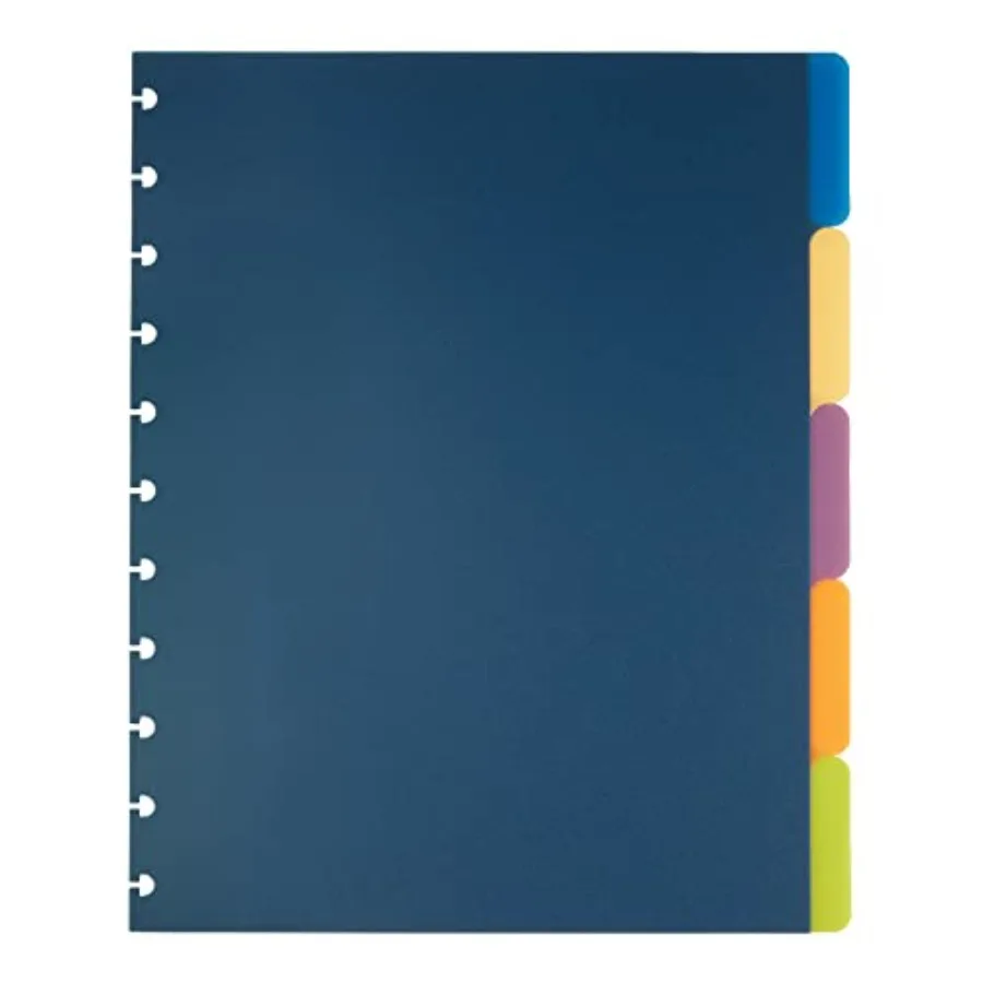 

Custom Note-Taking System Discbound Tab Dividers, 8 1/2" x 11", Letter Size, Assorted Colors