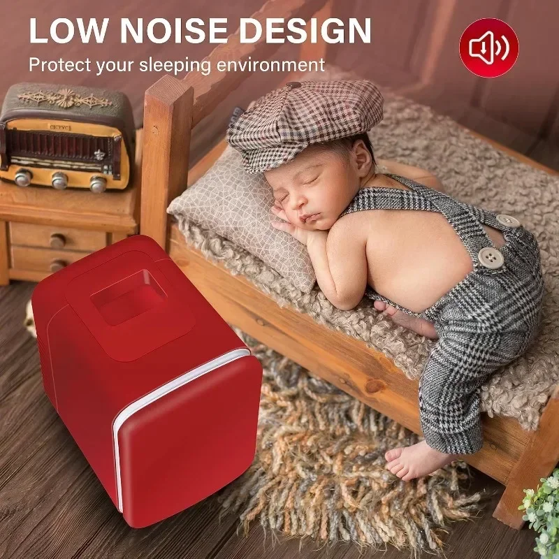 Mini Fridge Portable Cooler and Warmer Freon-free Provides Compact Storage for Skincare Food Makeup