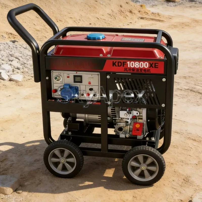 5-12kw Diesel Generator Set Single Phase 220V Three Phase 380V Dual Voltage Industrial Power Supplies Diesel Generator Set