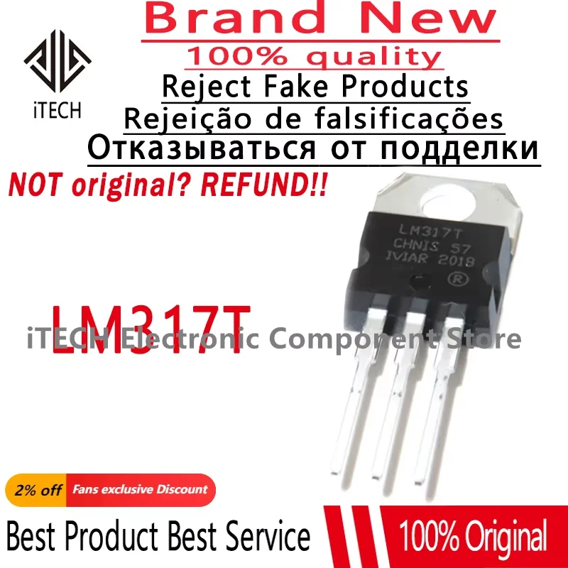 20pcs/lot Original LM317T LM317 TO-220 Three Terminal Regulator Adjustable 1.2-37V 100% New and Genuine