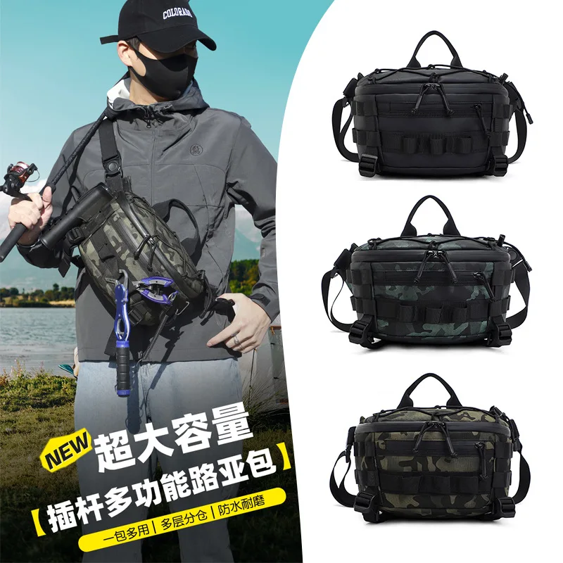 

2025 Multifunctional Fishing Professional Tools Storage Luya Bag Locomotive Outdoor Sports Crossbody Bag