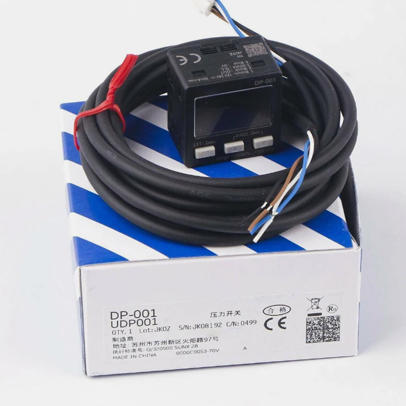 

DP-001 New Original Genuine Digital Low Pressure Vacuum Type Sensor NPN for Gas -14.5 to + 14.5 PSI (-100.0 to +100.0 KPA)