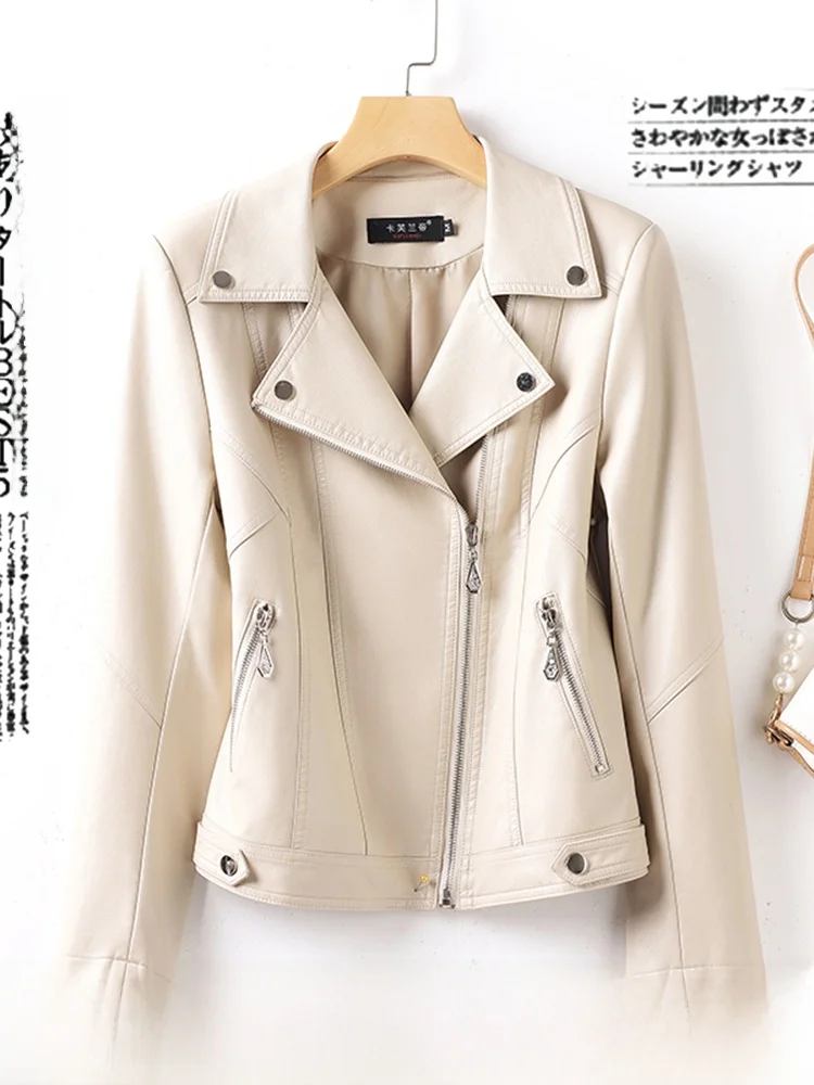 

Женская мотоциклетная куртка из натуральной овчины Ning, короткий рукав, новая коллекция осень-зима 2025, черная, модная